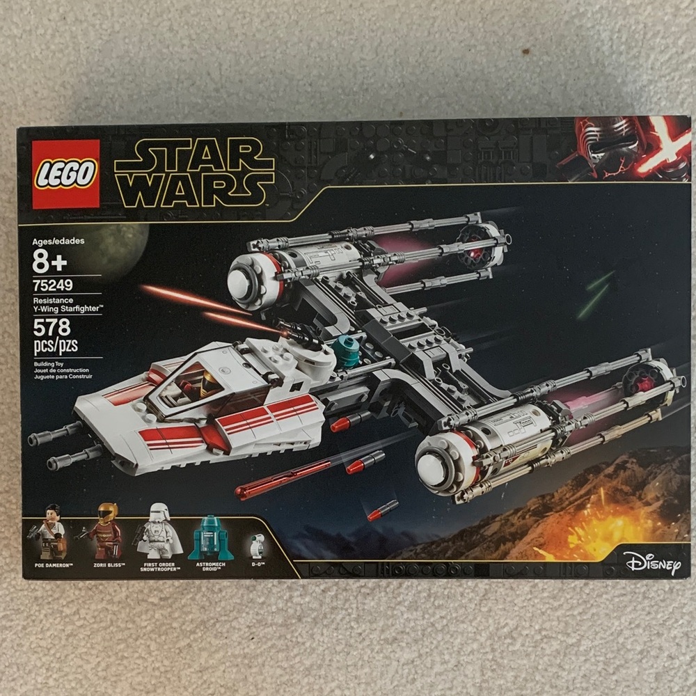 LEGO Star Wars Resistance Y-Wing Fighter - Red and White